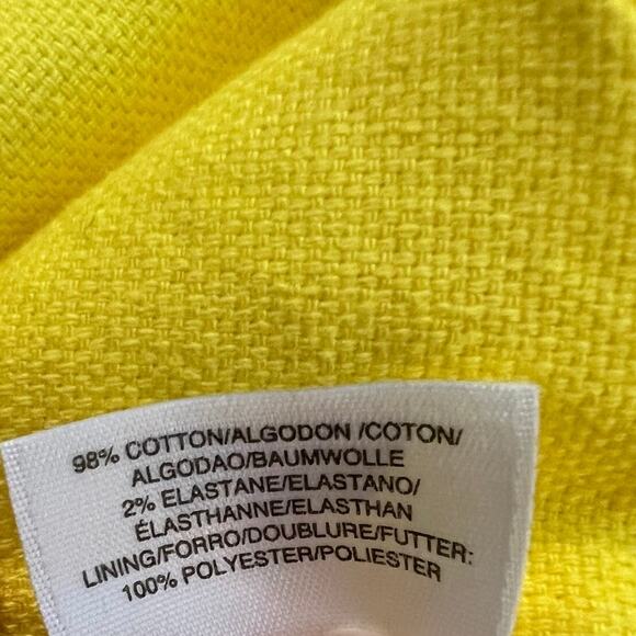 Jones New York Women's denim Jacket in Yellow Zipper and Snap Close Size L - Picture 6 of 7